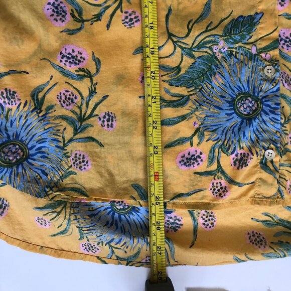 Madewell Floral Flutter Sleeve Blouse, XL - Picture 8 of 10